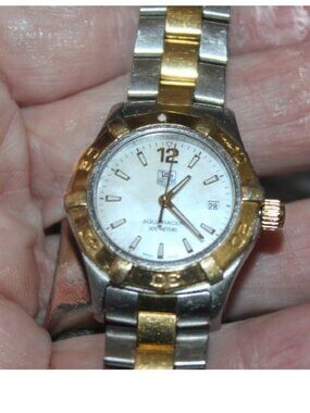 $3950 Ladies TAG HEUER Aquaracer Watch w Diamond and COA